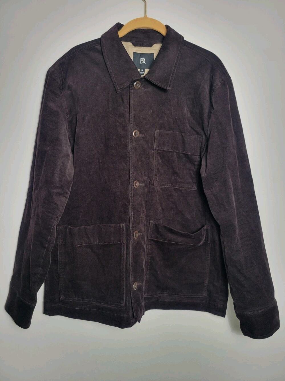 Banana Republic Corduroy Chore Jacket Mens Chocolate Brown Size M